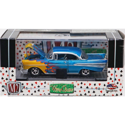 1957 Chevrolet Bel Air - Blue & Yellow Flames (Wild Cards WC04)