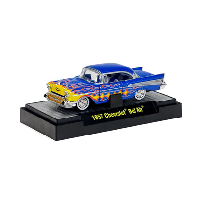 1957 Chevrolet Bel Air - Blue with Flames (iHobby 25th Anniversary Chase)