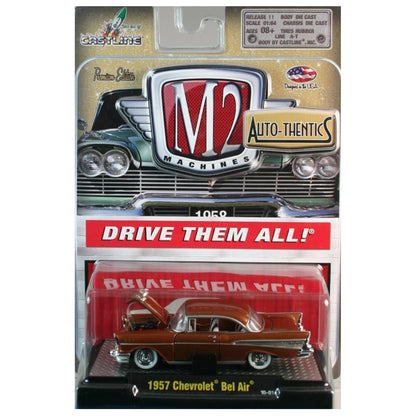 1957 Chevrolet Bel Air - Brown & White (Clamshell Blister Packaging)