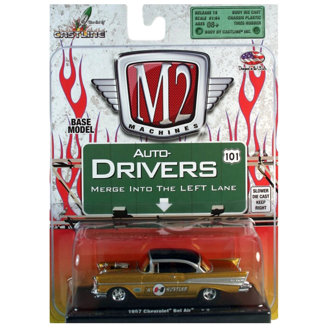 1957 Chevrolet Bel Air - Gold (Auto-Drivers Blister Card)