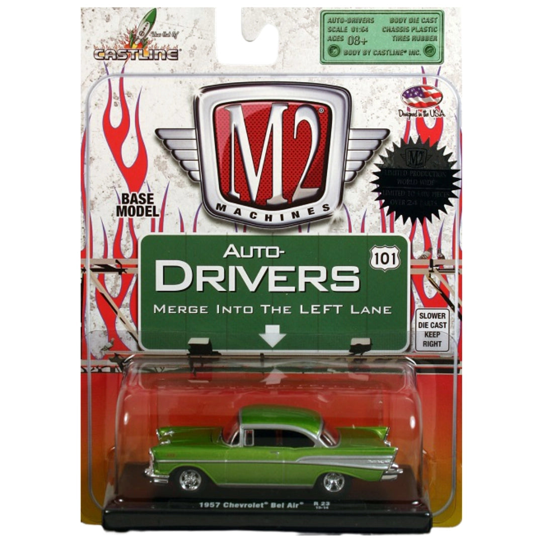 1957 Chevrolet Bel Air - Green (Auto-Drivers Blister Card)