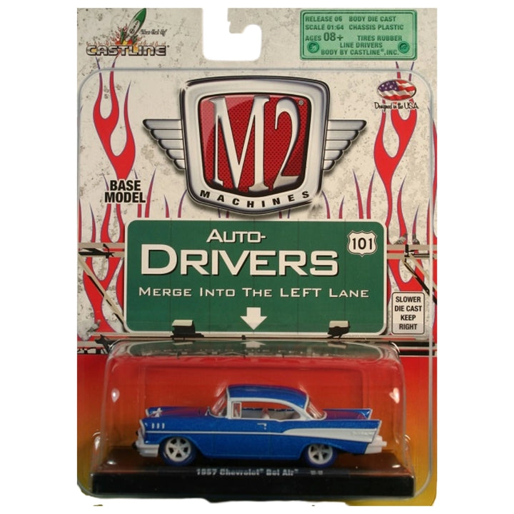 1957 Chevrolet Bel Air - Light Blue (Auto-Drivers Blister Card)