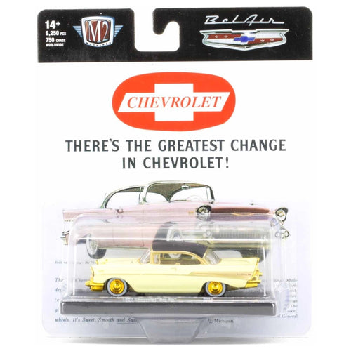 1957 Chevrolet Bel Air - Light Yellow (Gold Chrome Rims, Gold Interior, Chase)
