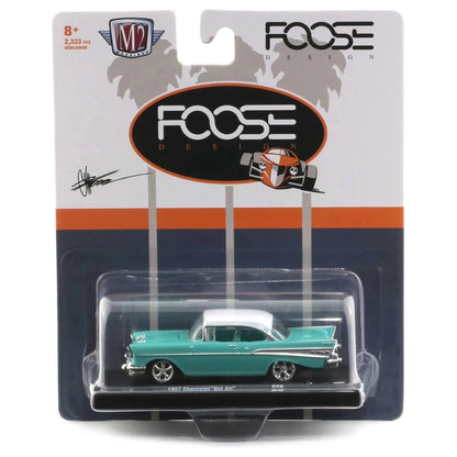 1957 Chevrolet Bel Air - Mint Green & White (Walmart Exclusive, Auto-Drivers Release S06)