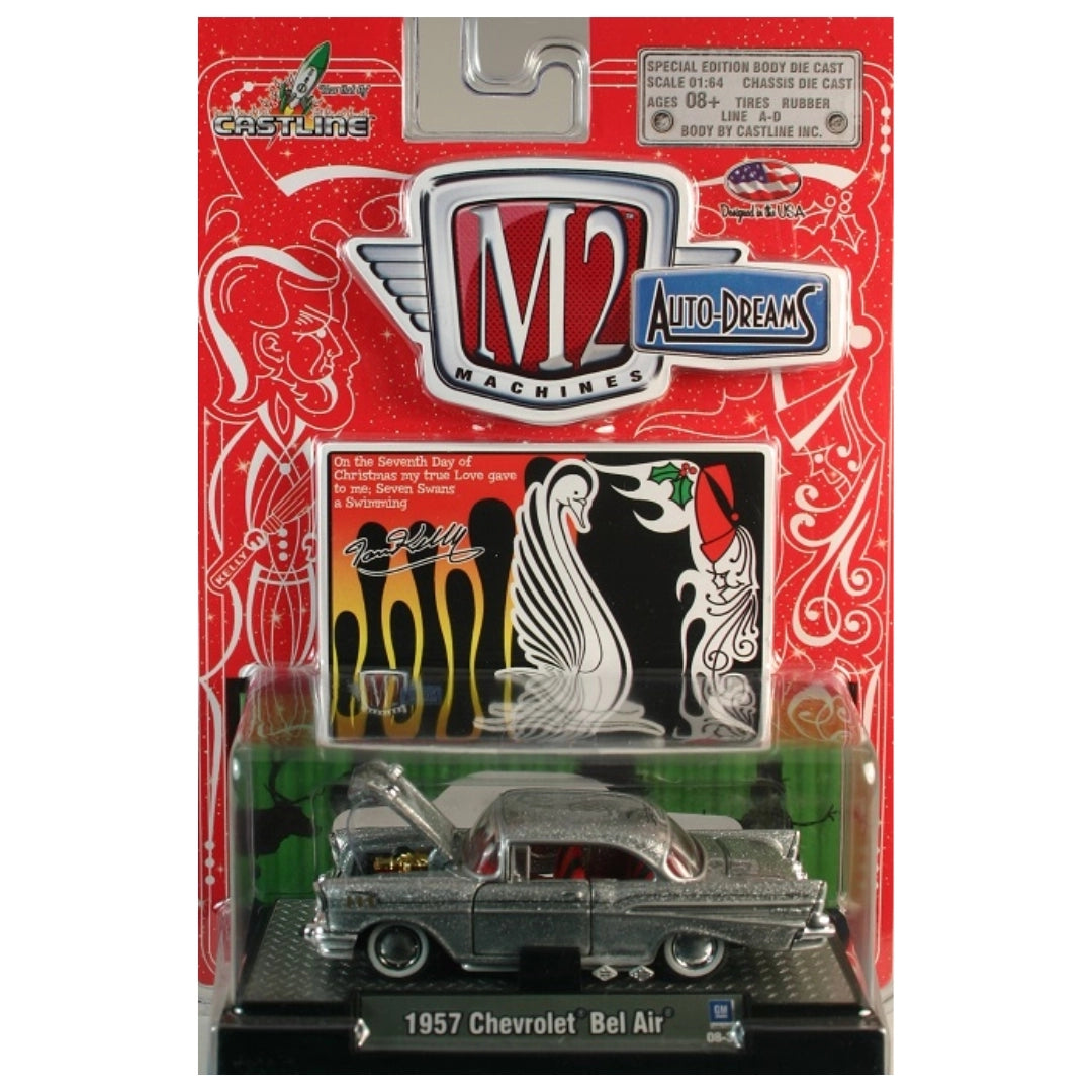 1957 Chevrolet Bel Air - Raw Silver (Auto-Drags - Clamshell Blister)