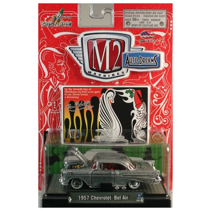 1957 Chevrolet Bel Air - Raw Silver (Auto-Drags - Clamshell Blister)