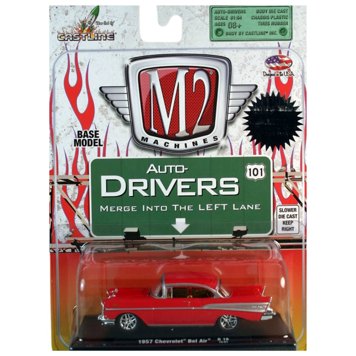 1957 Chevrolet Bel Air - Red/White (Auto-Drivers Blister Card)