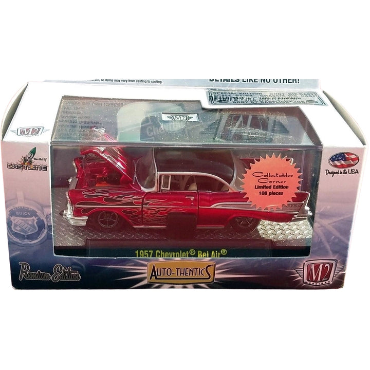 1957 Chevrolet Bel Air - Red & Black Flames (Super Chase, Auto-Thentics Release S21, Collectables Corner)