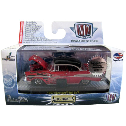 1957 Chevrolet Bel Air - Red & White Flames (Chase, Auto-Thentics Release S21, Collectables Corner)