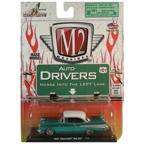 1957 Chevrolet Bel Air - Teal/White (Auto-Drivers Blister Card)