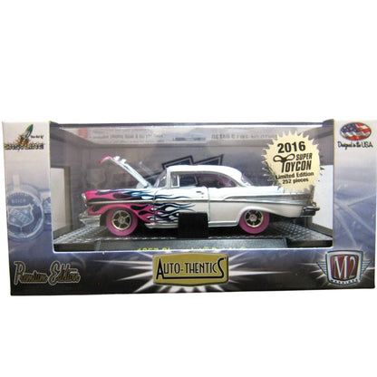 1957 Chevrolet Bel Air - White & Pink Flames (Super ToyCon Super Chase)