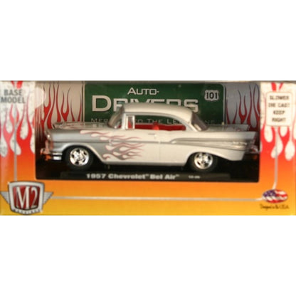 1957 Chevrolet Bel Air - White with Red Flames (Box Packaging)
