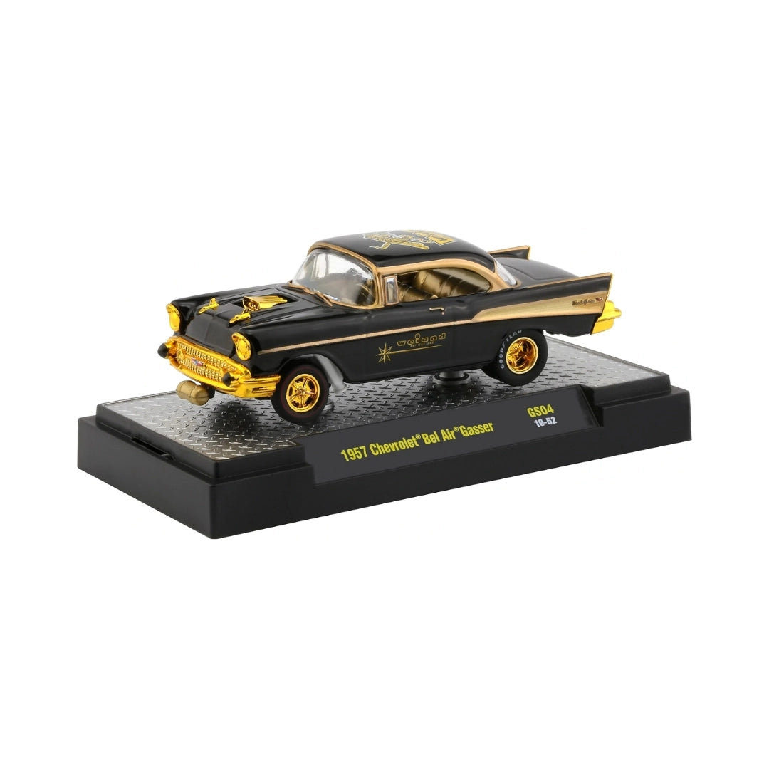 1957 Chevrolet Bel Air Gasser - Black & Gold (Goodyear / Weiand) Chase