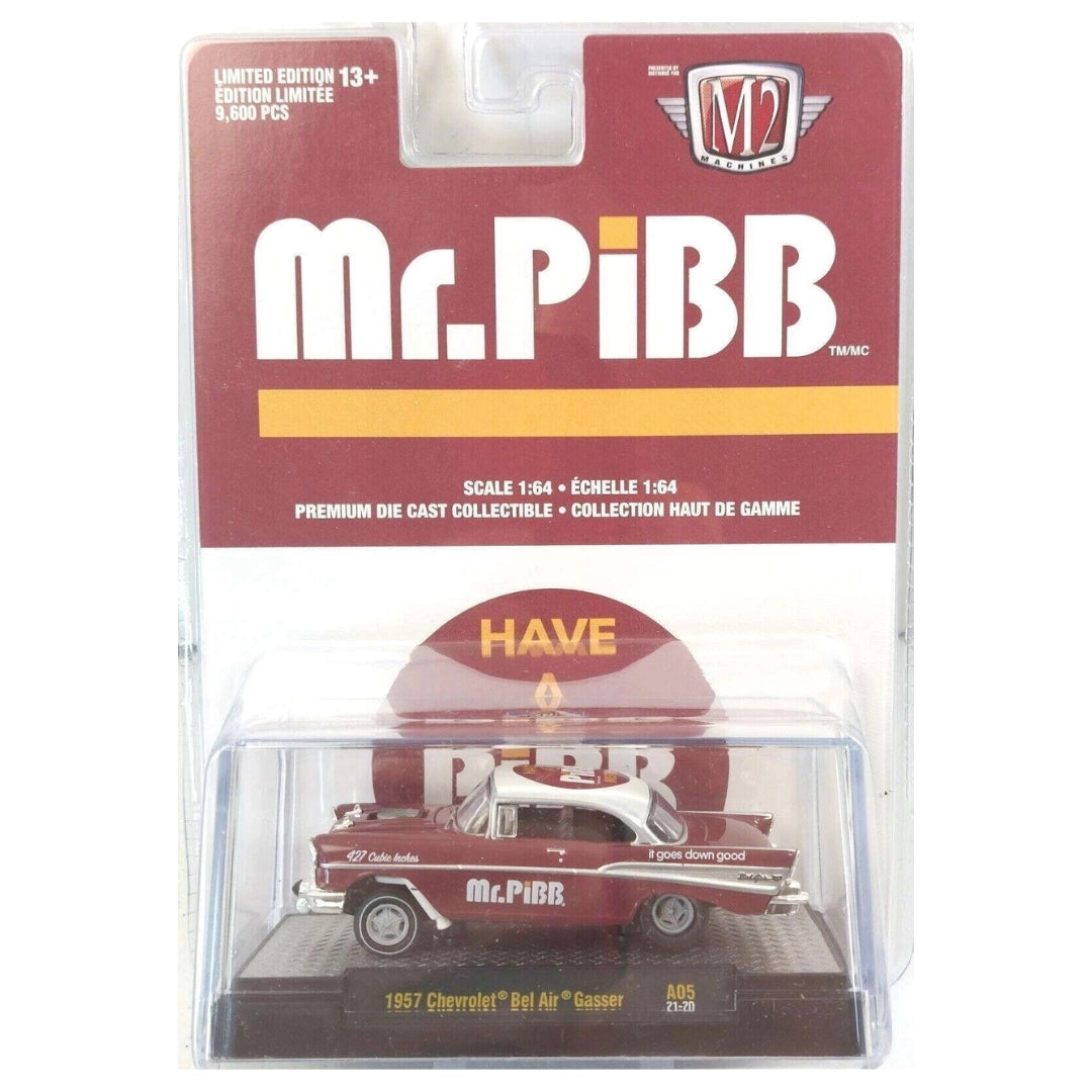 1957 Chevrolet Bel Air Gasser - Maroon & White “Mr. Pibb” (Release A05)