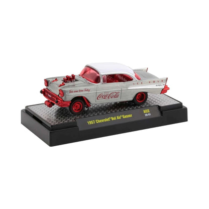1957 Chevrolet Bel Air Gasser - Silver & Red “Coca-Cola” (Super Chase, Coke Series A02)
