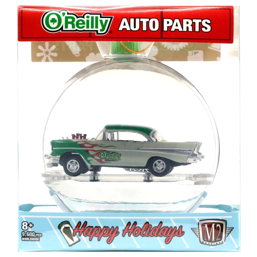 1957 Chevrolet Bel Air Gasser - White & Green (Christmas Ornament, Release OR02)