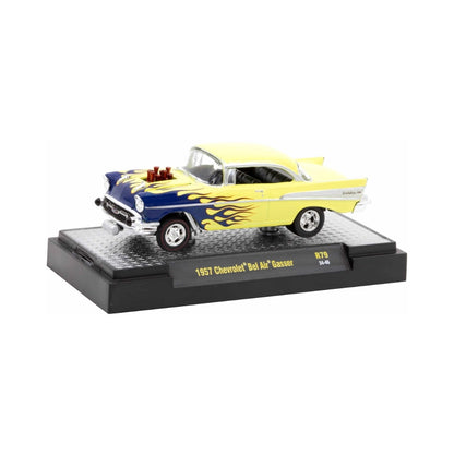 1957 Chevrolet Bel Air Gasser - Yellow & Blue Flames (Release 79)