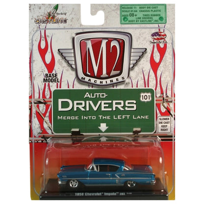 1958 Chevrolet Impala 283 Blue (Blister Card)