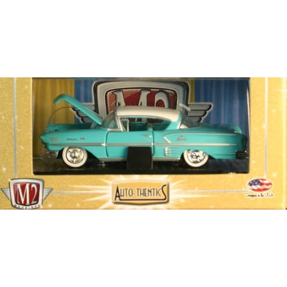 1958 Chevrolet Impala 283 F.I. Turquoise White Roof (Box - Auto-Thentics)