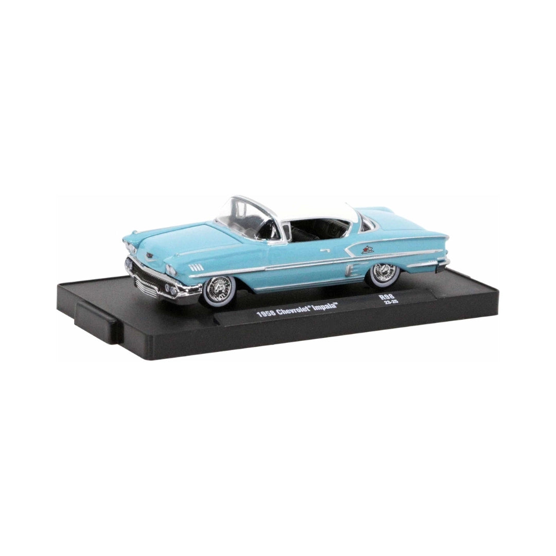1958 Chevrolet Impala Light Blue Silver Chrome