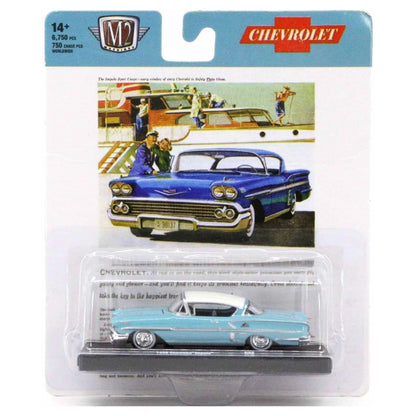 1958 Chevrolet Impala Light Blue Silver Chrome