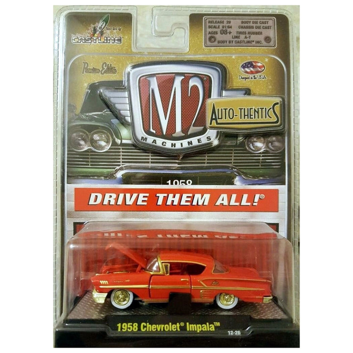 1958 Chevrolet Impala Red (Clamshell Blister)