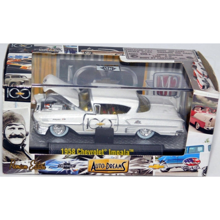 1958 Chevrolet Impala White Gold Trim (Box - Auto-Drivers 100 Years)