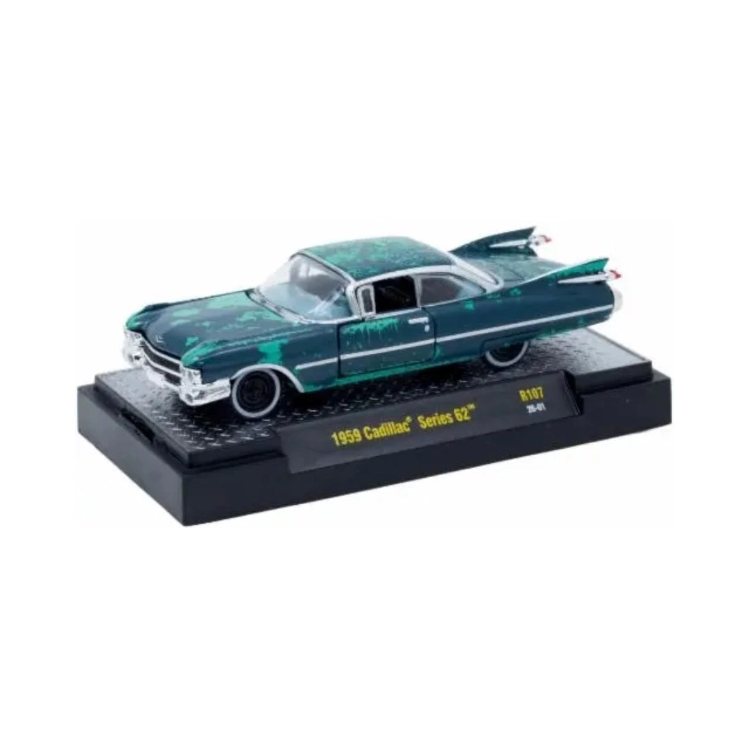 1959 Cadillac Series 62 – Black Rims, Silver Chrome Details, Brass Interior