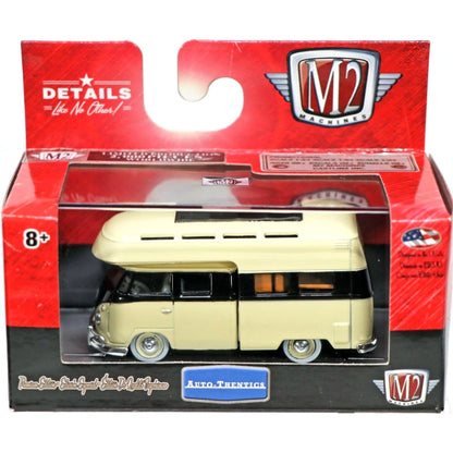 1959 VW Double Cab Truck USA Model - Cream & Black Camper, Auto-Thentics Volkswagen Release MJS04, MiJo Exclusive, Premium Range