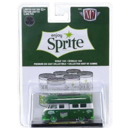 1959 VW Double Cab Truck USA Model - Green & White Sprite Camper, Green Chrome Details (Chase), Premium Range Exclusive Limited Edition