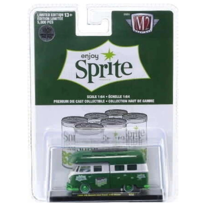 1959 VW Double Cab Truck USA Model - Green & White Sprite Camper, Green Chrome Details (Chase), Premium Range Exclusive Limited Edition