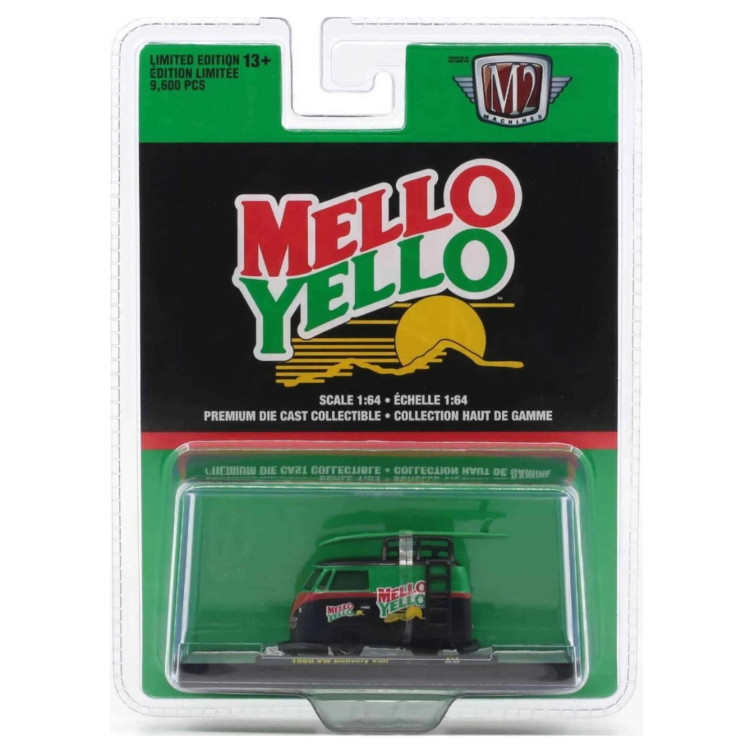 1960 VW Delivery Van - Black, Green & Pink Mello Yello Surf Van with Green Surfboard (Coca-Cola Series Release A14, Hobby Exclusive)