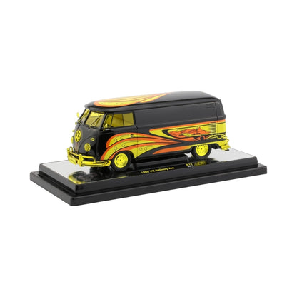 1960 VW Delivery Van - Black (Kelly & Son Livery, Yellow Chrome Rims & Details)