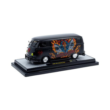 1960 VW Delivery Van - Black (Silver Chrome Rims, Black Interior & Details)