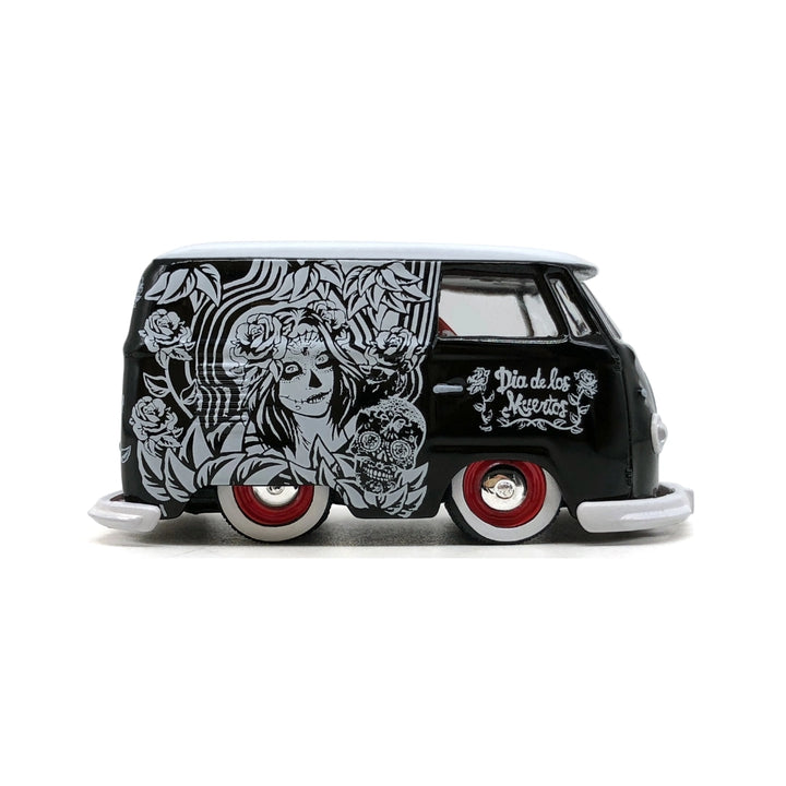 1960 VW Delivery Van - Black & White Art Graphics with Red Rims (MiJo Exclusives Release MJS05 Premium Range Set Exclusive)