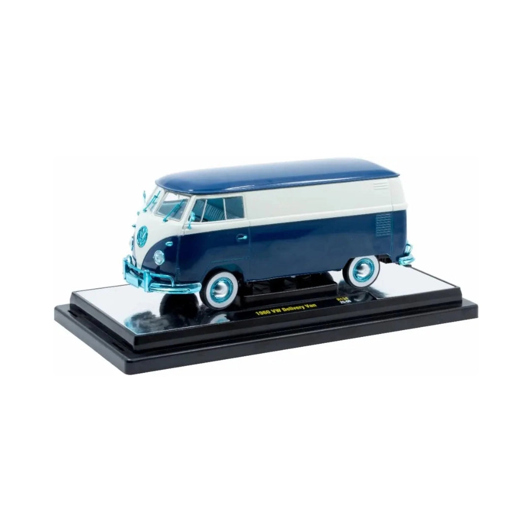 1960 VW Delivery Van - Blue/White (Aquamarine Chrome Details & Interior)