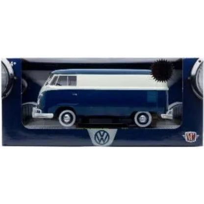 1960 VW Delivery Van - Blue/White (Silver/White Chrome Details, Black Interior)