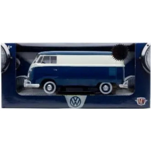 1960 VW Delivery Van - Blue/White (Silver/White Chrome Details, Black Interior)