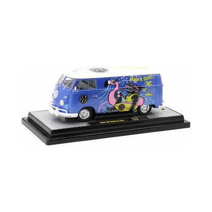 1960 VW Delivery Van - Blue (Maui and Sons Livery, Silver Chrome Rims, Black Interior & Details)