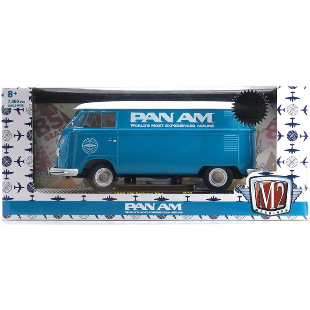 1960 VW Delivery Van - Blue (Pan Am Livery, Silver Chrome Rims, Black Interior & Details)