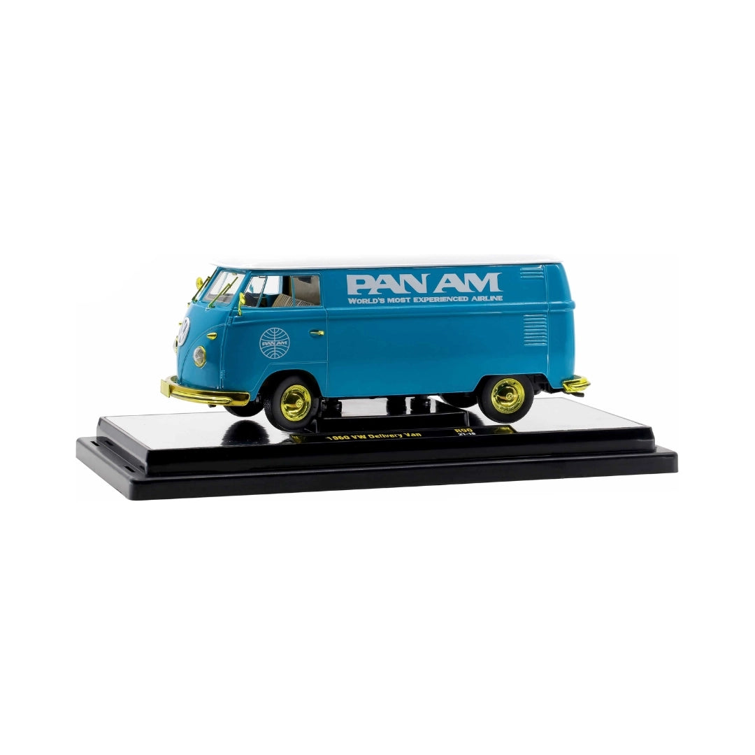 1960 VW Delivery Van - Blue (Pan Am Livery, Yellow Chrome Rims & Details)