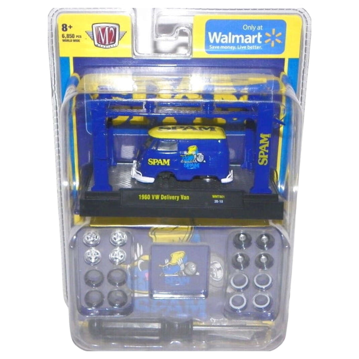 1960 VW Delivery Van - Blue & Yellow SPAM Chase with Gold Chrome Details, Gold Interior, Gold Chrome Rims & Bumpers (Exclusive, Limited Edition)