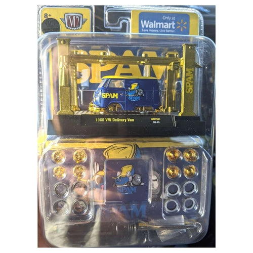 1960 VW Delivery Van - Blue & Yellow SPAM with Silver Chrome Details, White Interior (Exclusive, Limited Edition)
