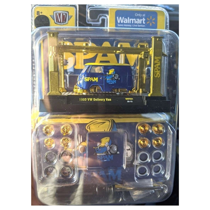 1960 VW Delivery Van - Blue & Yellow SPAM with Silver Chrome Details, White Interior (Exclusive, Limited Edition)