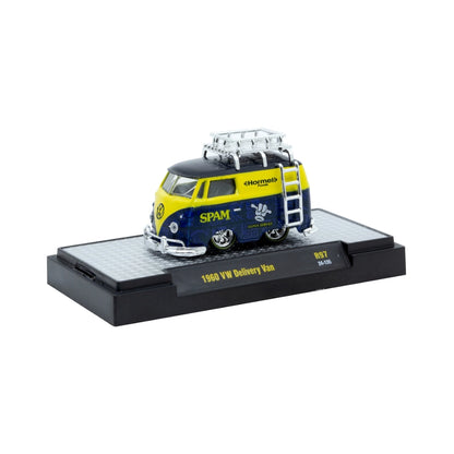 1960 VW Delivery Van - Blue & Yellow SPAM with White Roof Rack & Ladder (Release 97)