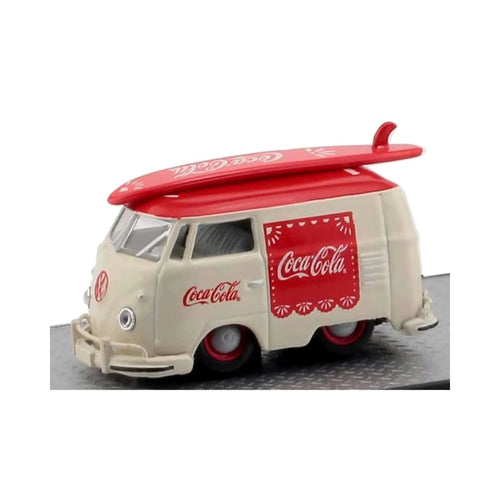 1960 VW Delivery Van - Coca-Cola Surf Van with Red Surfboard and Standard Red Rims (Coca-Cola Auto-Haulers TW06)
