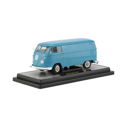 1960 VW Delivery Van - Light Blue (Silver Chrome Rims, Black Interior & Details)