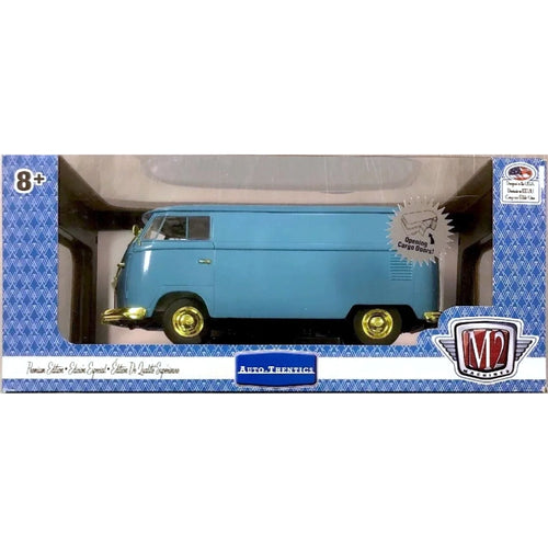 1960 VW Delivery Van - Light Blue (Yellow Chrome Rims & Details)