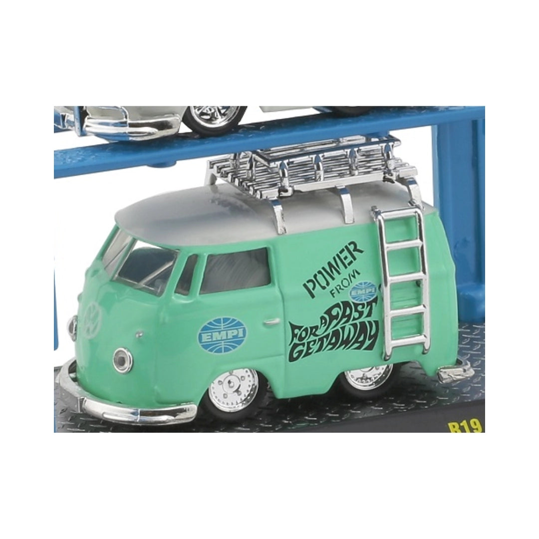 1960 VW Delivery Van - Mint Green EMPI Power Reverser with Silver Roof Rack & Ladder (Auto-Lift Release 19 Set Exclusive)