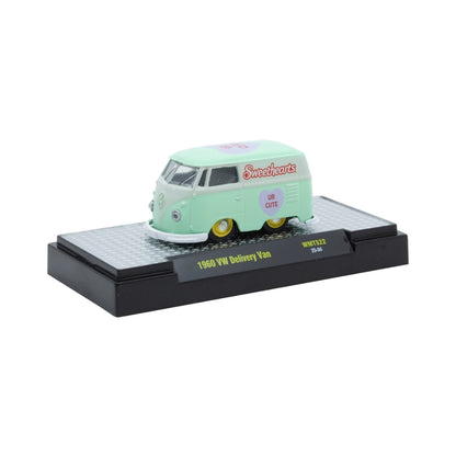 1960 VW Delivery Van - Mint Green Sweethearts "UR CUTE" with Gold Rims (Walmart Exclusive WMTS22)